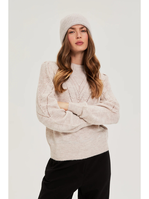 Moodo Kapa sa šljokicama bež Moodo