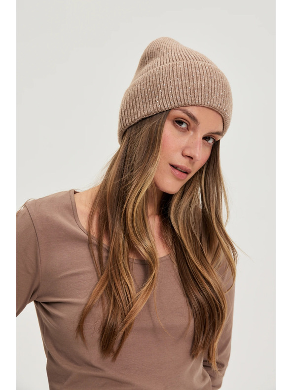 Moodo Kapa sa šljokicama bež Moodo