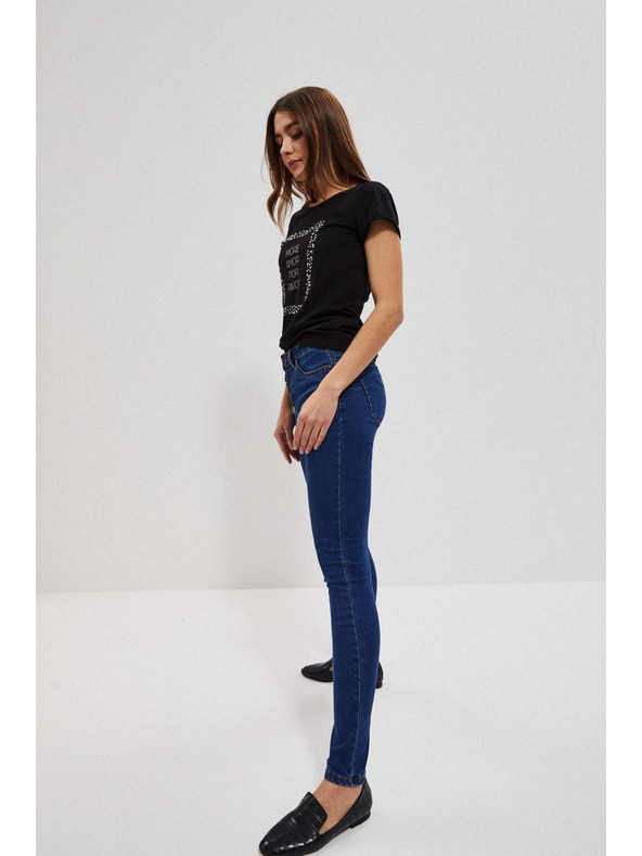 Moodo Push up traperice s gumbima tamno plave Moodo