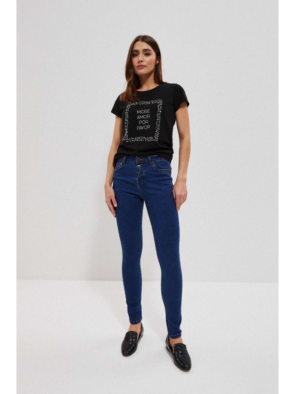 Moodo Push up traperice s gumbima tamno plave Moodo