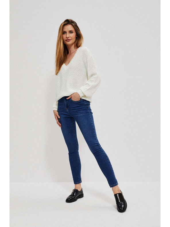 Moodo Tamno plave skinny traperice srednjeg struka Moodo