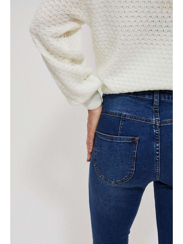 Moodo Tamno plave skinny traperice srednjeg struka Moodo