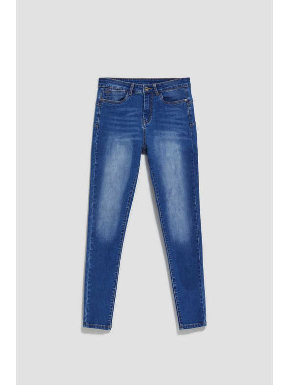 Moodo Tamno plave skinny traperice srednjeg struka Moodo