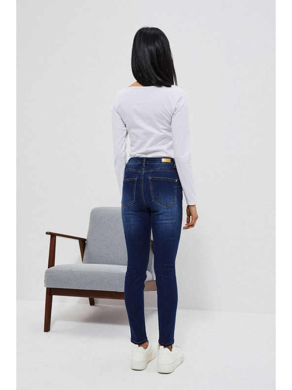 Moodo Push up traperice s oderinama na bedrima tamno plave Moodo