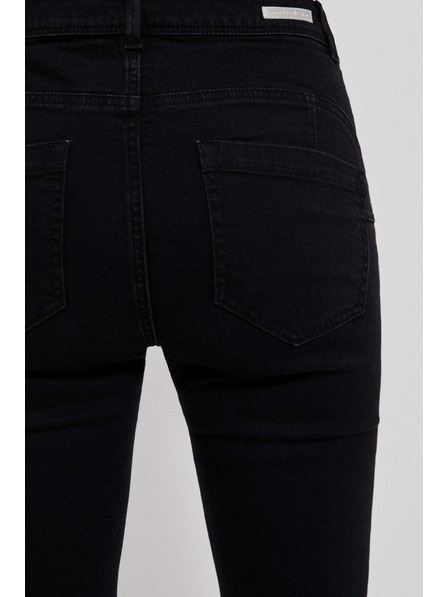 Moodo Uske traperice zapinjač na gumb i patent crne Moodo