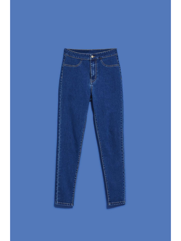 Moodo Plave traperice visokog struka Moodo