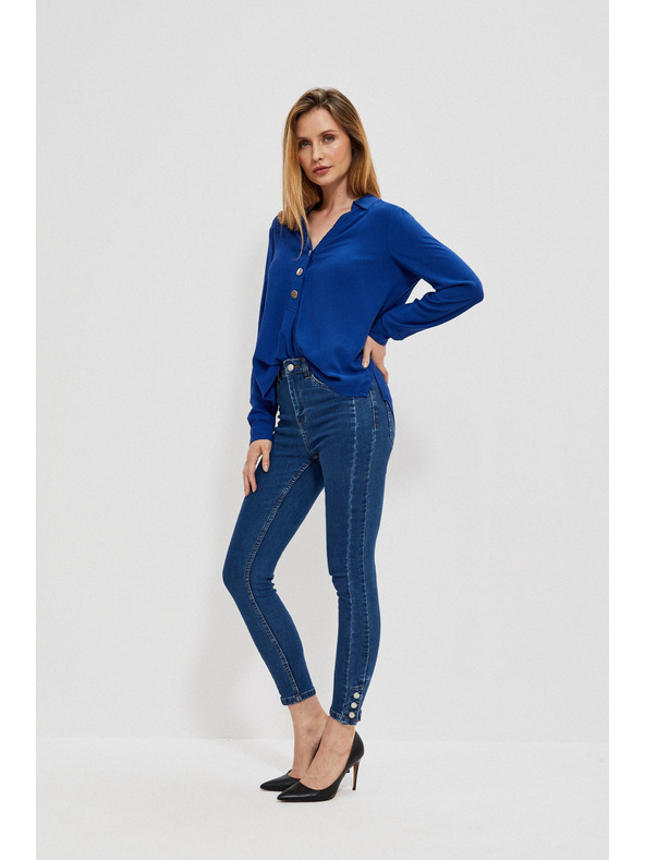 Moodo Uske traperice s dekorativnim gumbima Moodo