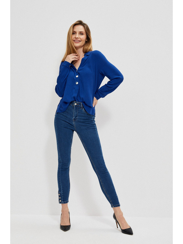 Moodo Uske traperice s dekorativnim gumbima Moodo