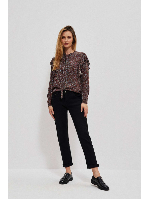 Moodo Crne traperice ravnog kroja Moodo