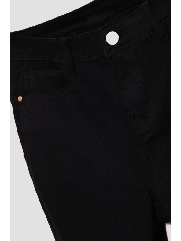 Moodo Skinny push up traperice oderanih rubova crne Moodo