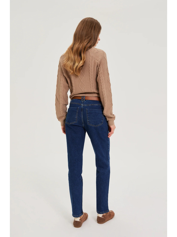 Moodo Tamno plave traperice s pojasom Moodo