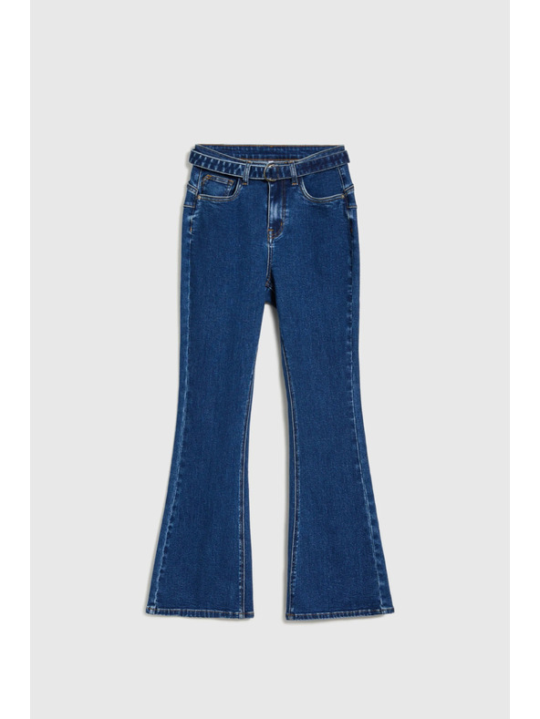 Moodo Tamno plave zvonolике traperice Moodo