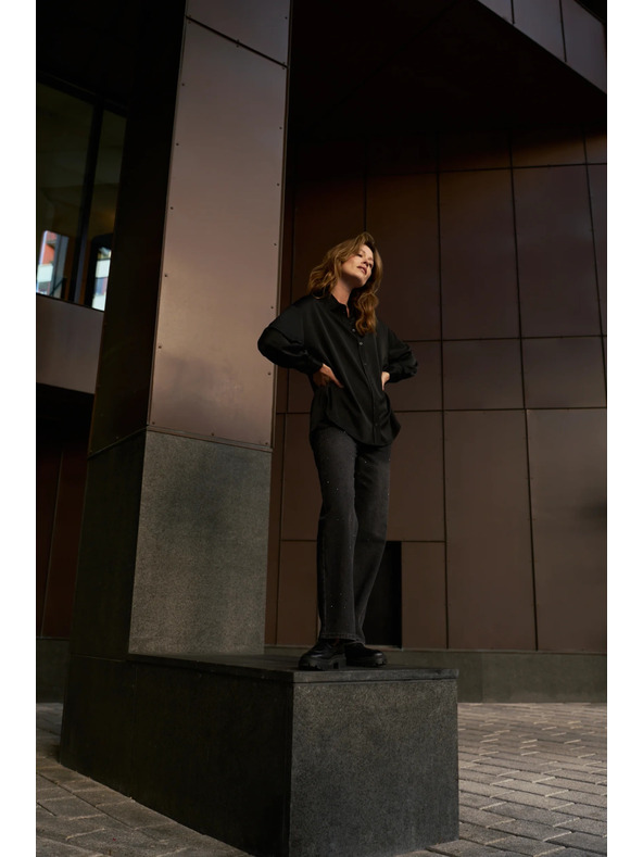 Moodo Grafitne traperice s kamenčićima Moodo