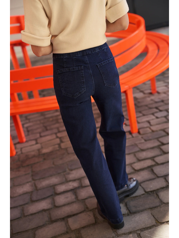 Moodo Tamno plave wide leg traperice Moodo