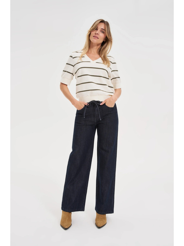 Moodo Traperice širokih nogavica tamno plave Moodo