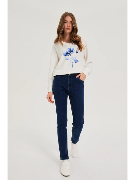 Moodo Tamno plave traperice ravnih nogavica Moodo