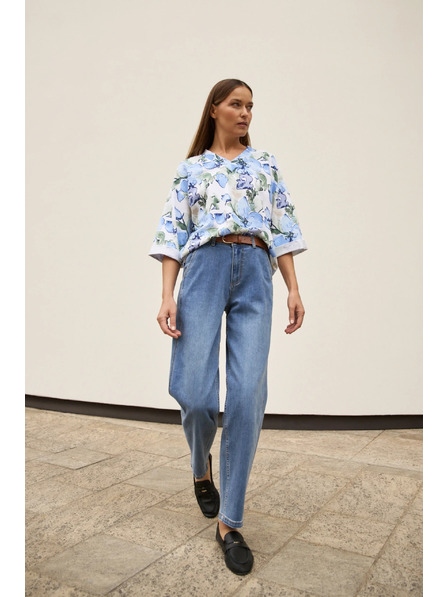 Moodo Plave traperice sa remenom Moodo