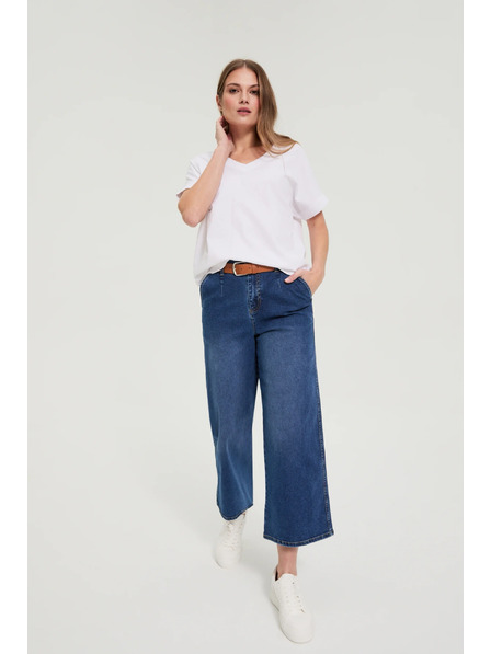 Moodo Traperice širokih nogavica plave Moodo