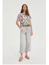 Moodo Traperice širokih nogavica sive Moodo