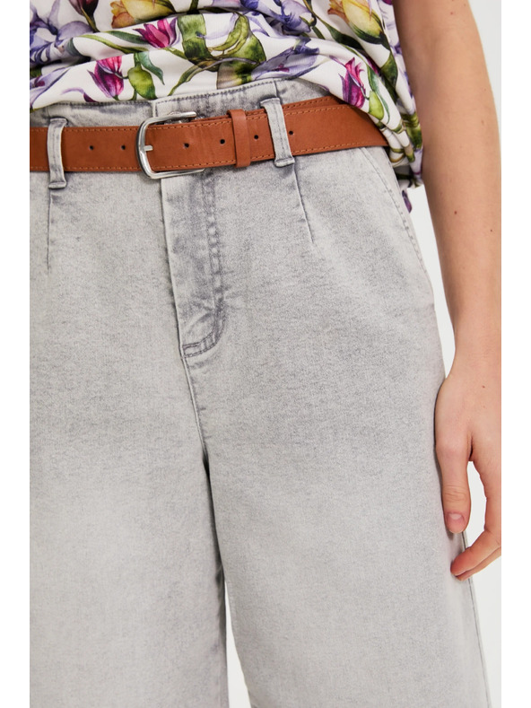 Moodo Traperice širokih nogavica sive Moodo