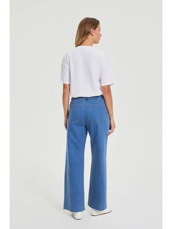 Moodo Traperice širokih nogavica plave Moodo