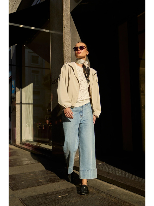 Moodo Traperice širokih nogavica svijetloplava Moodo