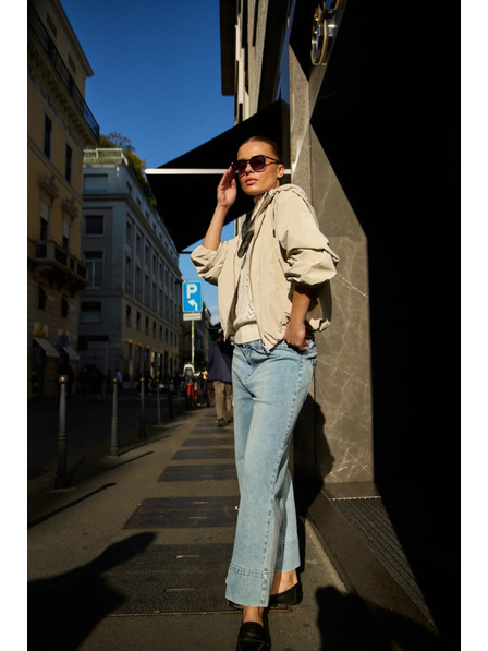 Moodo Traperice širokih nogavica svijetloplava Moodo