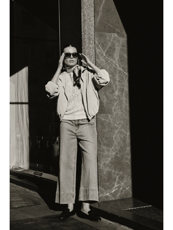 Moodo Traperice širokih nogavica svijetloplava Moodo