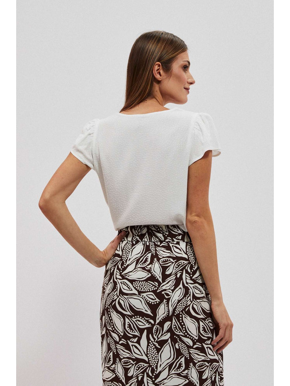 Moodo Biserasta bluza s ukrasnim rukavima Moodo