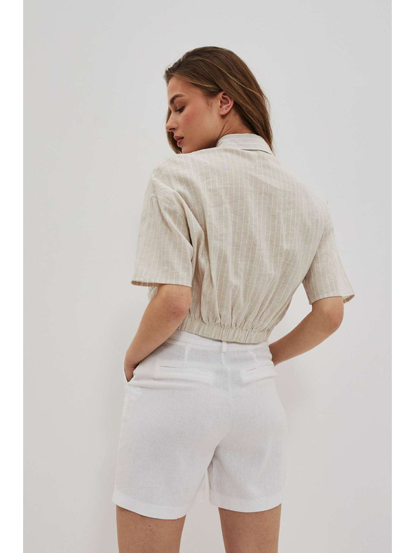 Moodo Lanena košulja sa vezivanjem Moodo