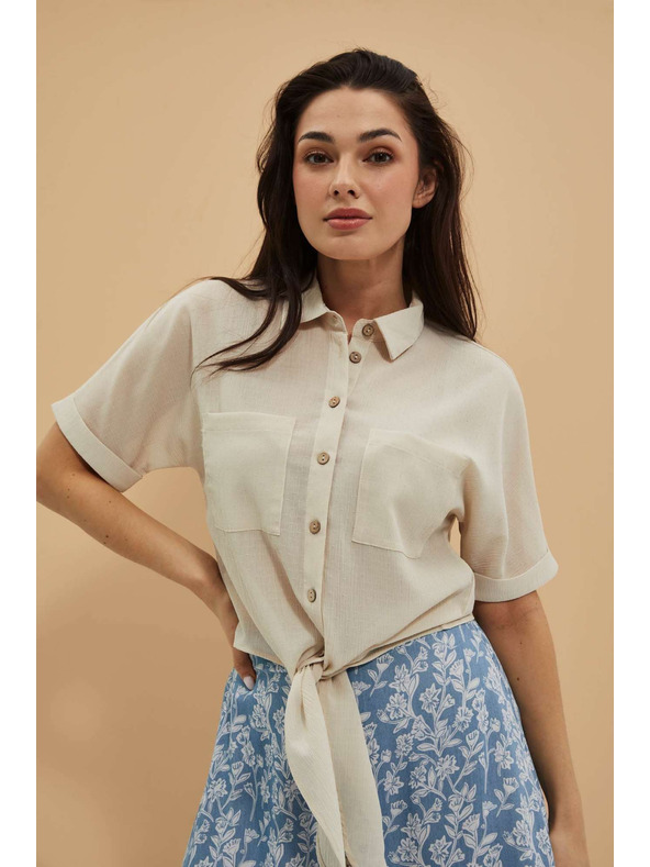 Moodo Bluza sa vezivanjem i pijesak džepom Moodo