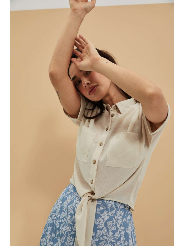 Moodo Bluza sa vezivanjem i pijesak džepom Moodo