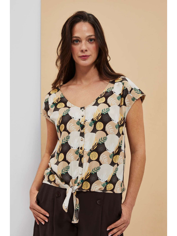 Moodo Košuljasta majica sa zavezivanjem Moodo