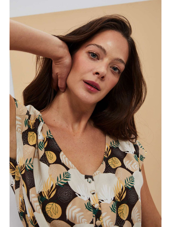 Moodo Košuljasta majica sa zavezivanjem Moodo