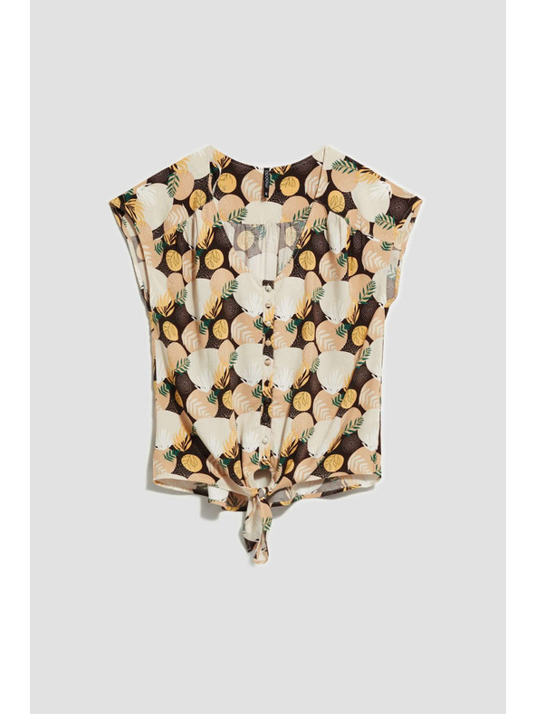 Moodo Košuljasta majica sa zavezivanjem Moodo