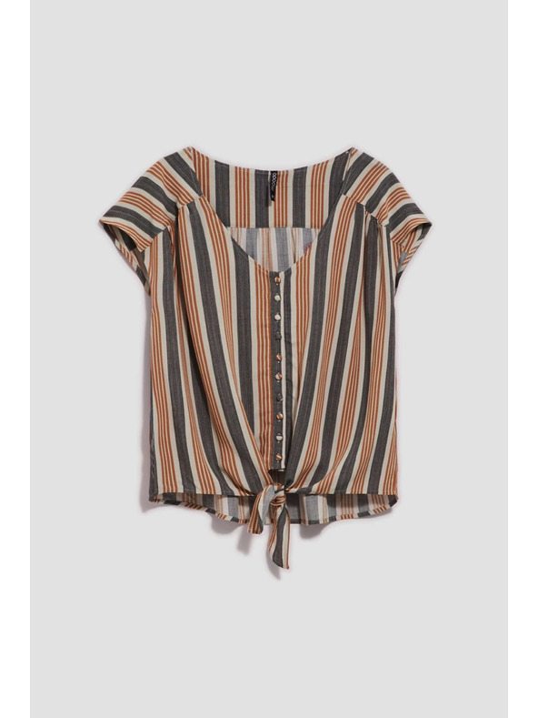 Moodo Pijesak košuljasta majica sa zavezivanjem Moodo