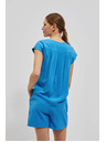 Moodo Azurna košuljasta majica sa zavezivanjem Moodo