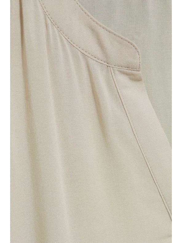 Moodo Pijesak smeđa košulja Moodo sa vezivanjem u struku i V-izrezom