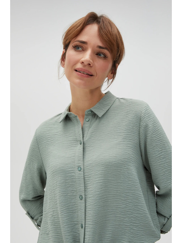 Moodo Maslinasta košulja Moodo sa vezivanjem