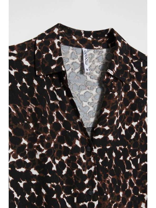 Moodo Smeđa viskozna košulja Moodo