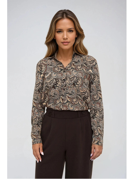 Moodo Uzorovana smeđa košulja Moodo