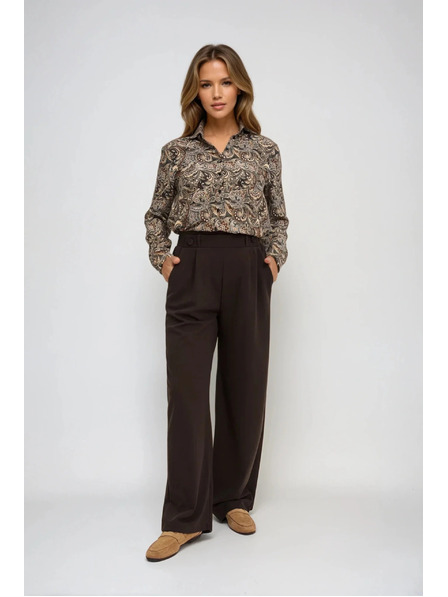 Moodo Uzorovana smeđa košulja Moodo