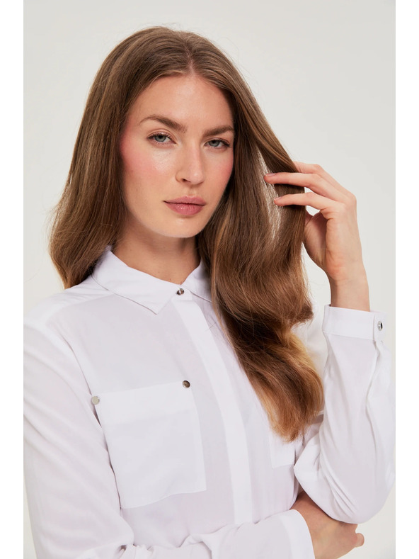 Moodo Bijela viskozna košulja Moodo