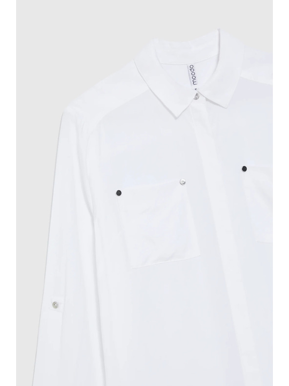 Moodo Bijela viskozna košulja Moodo