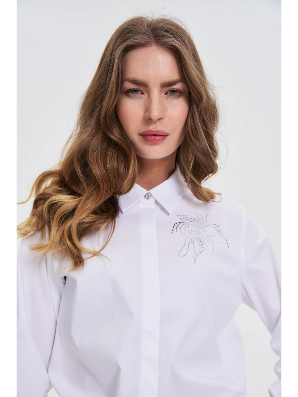 Moodo Bijela košulja s ovratnikom Moodo