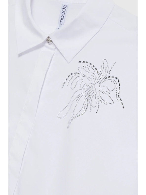 Moodo Bijela košulja s ovratnikom Moodo