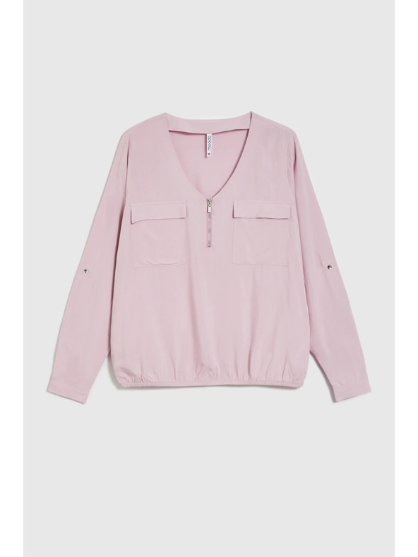 Moodo Ružičasta viskozna košulja Moodo