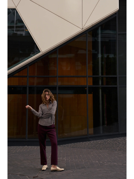 Moodo Uzorovana bordo košulja Moodo