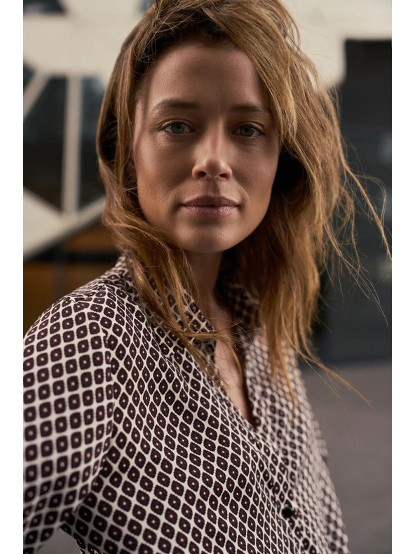 Moodo Uzorovana bordo košulja Moodo