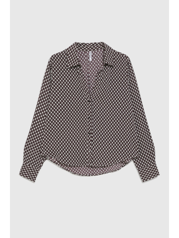 Moodo Uzorovana bordo košulja Moodo